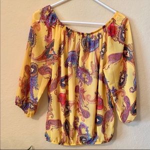 Sweet Pea Blouson On/ Off Shoulder Top